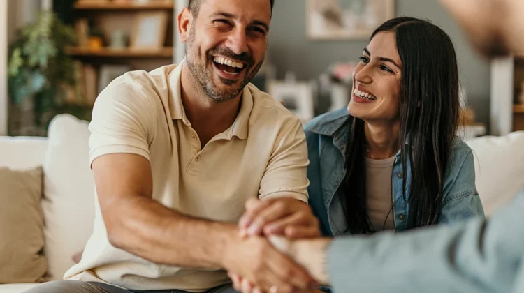Négociation départ locataire : professionnel immobilier en entretien empathique