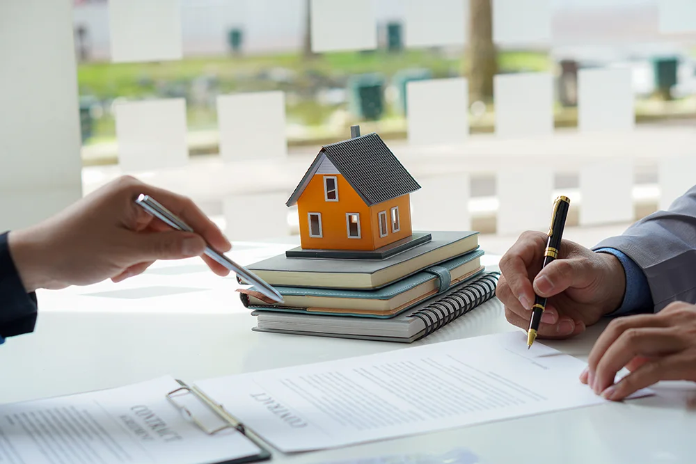 Signature d'un contrat de vente immobilière