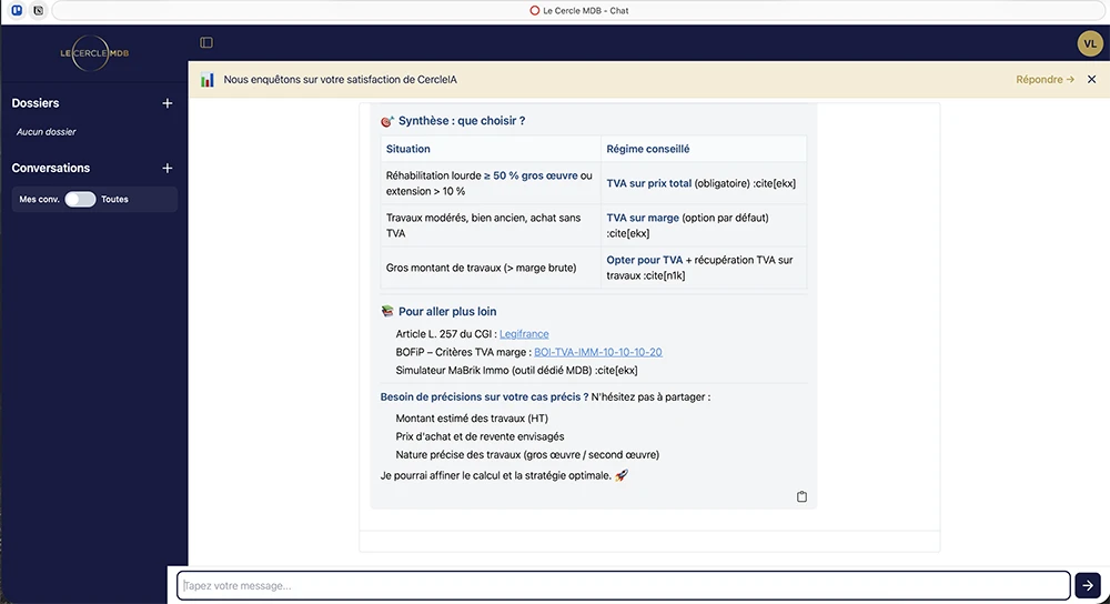 Cercle IA, l'IA spécialisé pour les marchands de biens